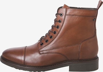 JACK & JONES - Botas com atacadores 'JFWWENTWORTH' em castanho: frente