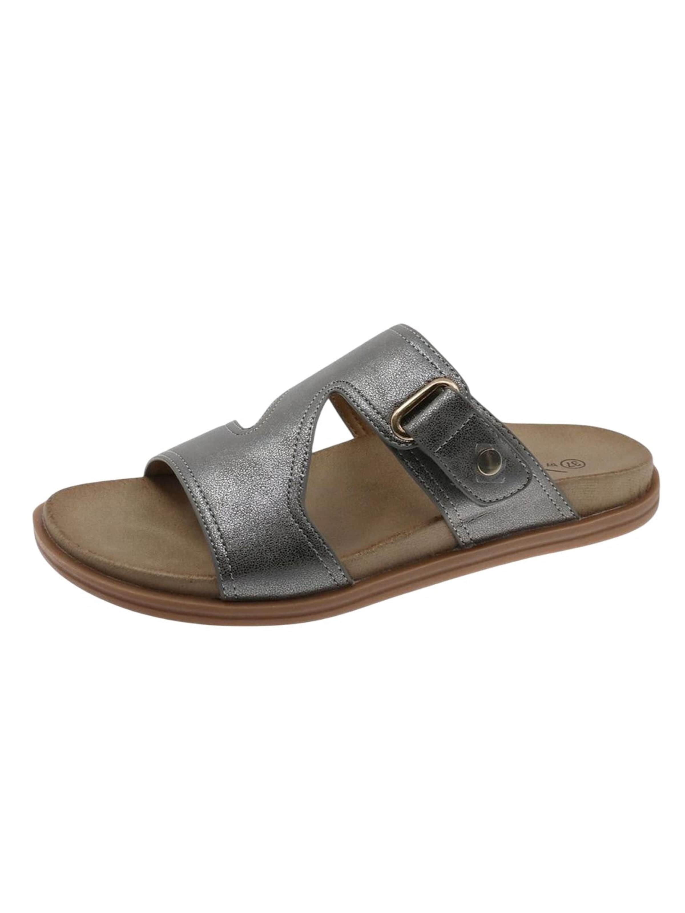 Beppi - Zapatillas de casa 'Casual Slipper' en plata: frente