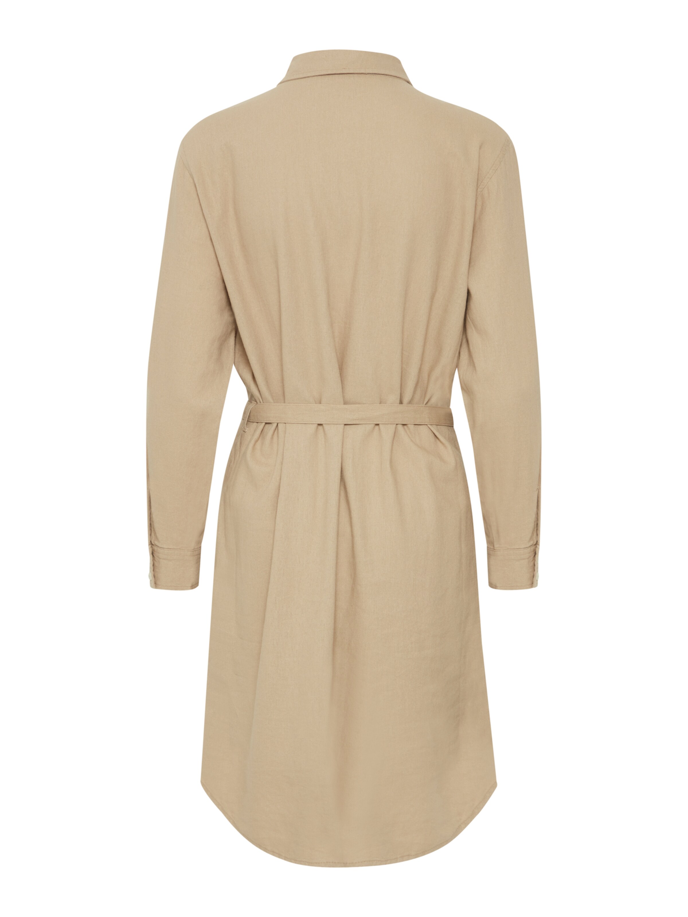 ICHI Blusekjole 'Lino' i beige