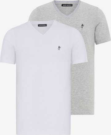 pelēks Jacey Quinn T-Krekls: no priekšpuses