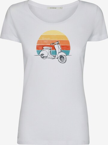 GREENBOMB T-Shirt 'Lifestyle Scooter' in Weiß: Vorderseite
