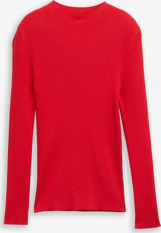 Pull-over TOM TAILOR DENIM en rouge : devant