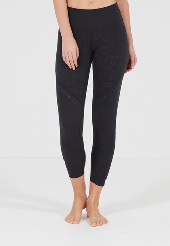 Athlecia Slimfit Funktionstights 'Tianine' in Schwarz: Vorderseite
