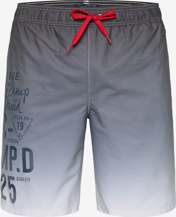 Shorts de bain 'Dip Dye' CAMP DAVID en gris : devant