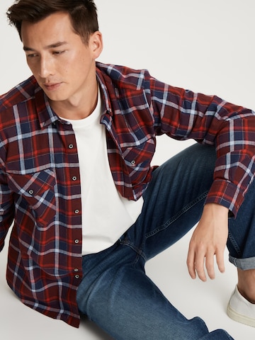 Cross Jeans Regular fit Button Up Shirt in Red