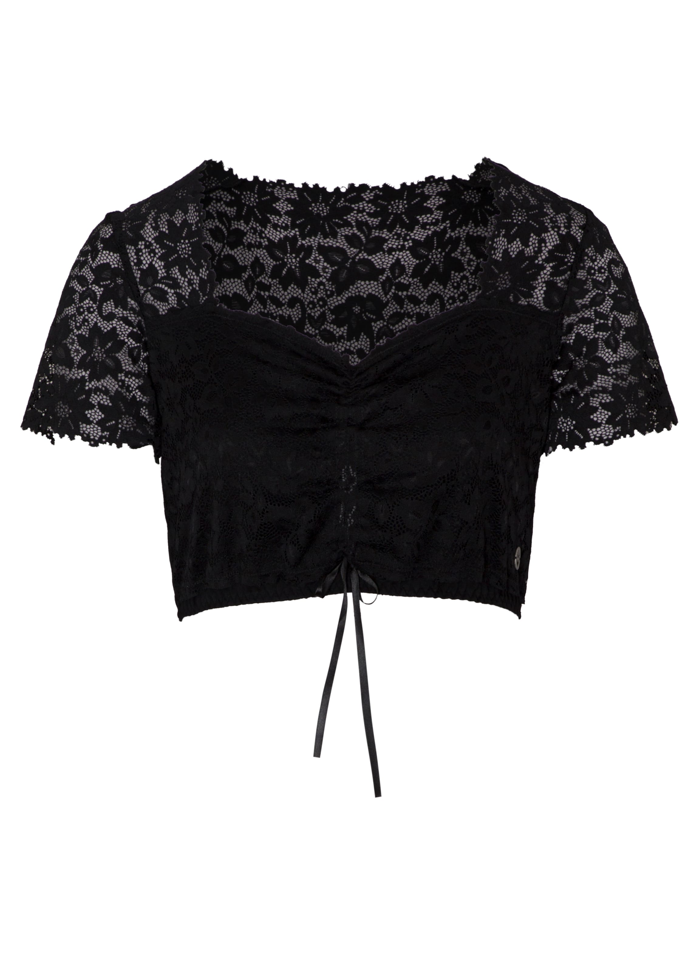 SPIETH & WENSKY Klederdracht blouse 'Bahamas' in Zwart: voorkant