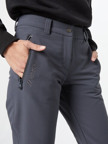 Maier Sports Slim fit Outdoor Pants 'HELGA' in Grey