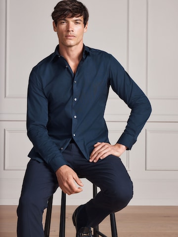Next Slim fit Business shirt in Blue: front