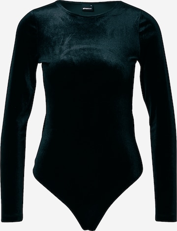 Gina Tricot Shirt Bodysuit in Black: front