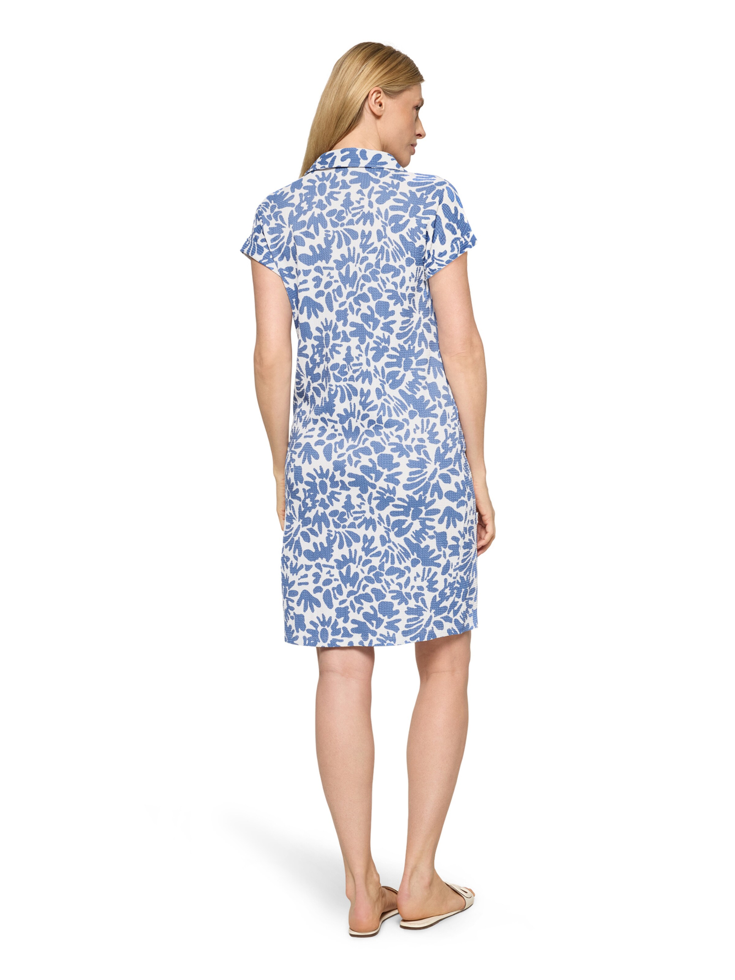 Cartoon Casual-Kleid mit überschnittenen Ärmeln in Weiß