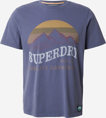 T-Shirt 'Outdoors Mountain' Superdry & Co en bleu : devant