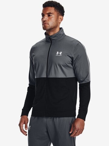 UNDER ARMOUR Αθλητική ζακέτα φούτερ σε γκρι: μπροστά