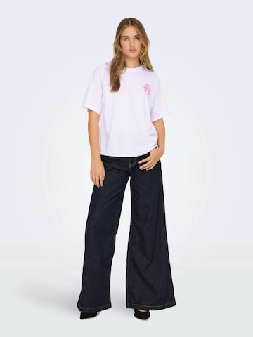 ONLY Shirt 'ONLROLLING STONES' in Wit