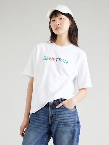 UNITED COLORS OF BENETTON Тениска в бяло: отпред