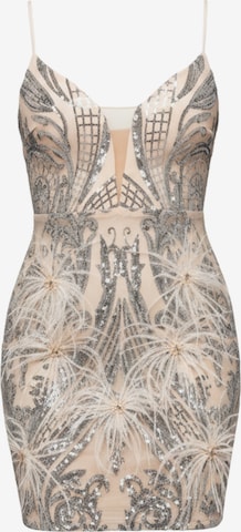 Ombre Avondjurk in Beige: voorkant