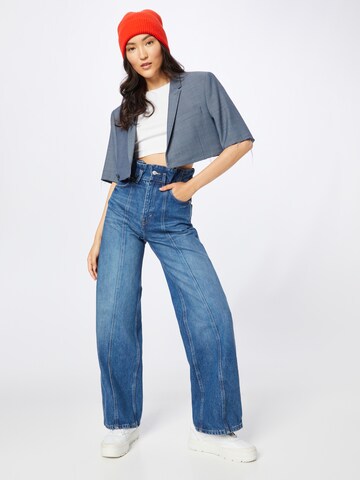 Wide leg Jeans 'Destin' de la WEEKDAY pe albastru