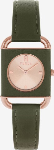 FURLA Analog Watch 'ARCO' in Green: front