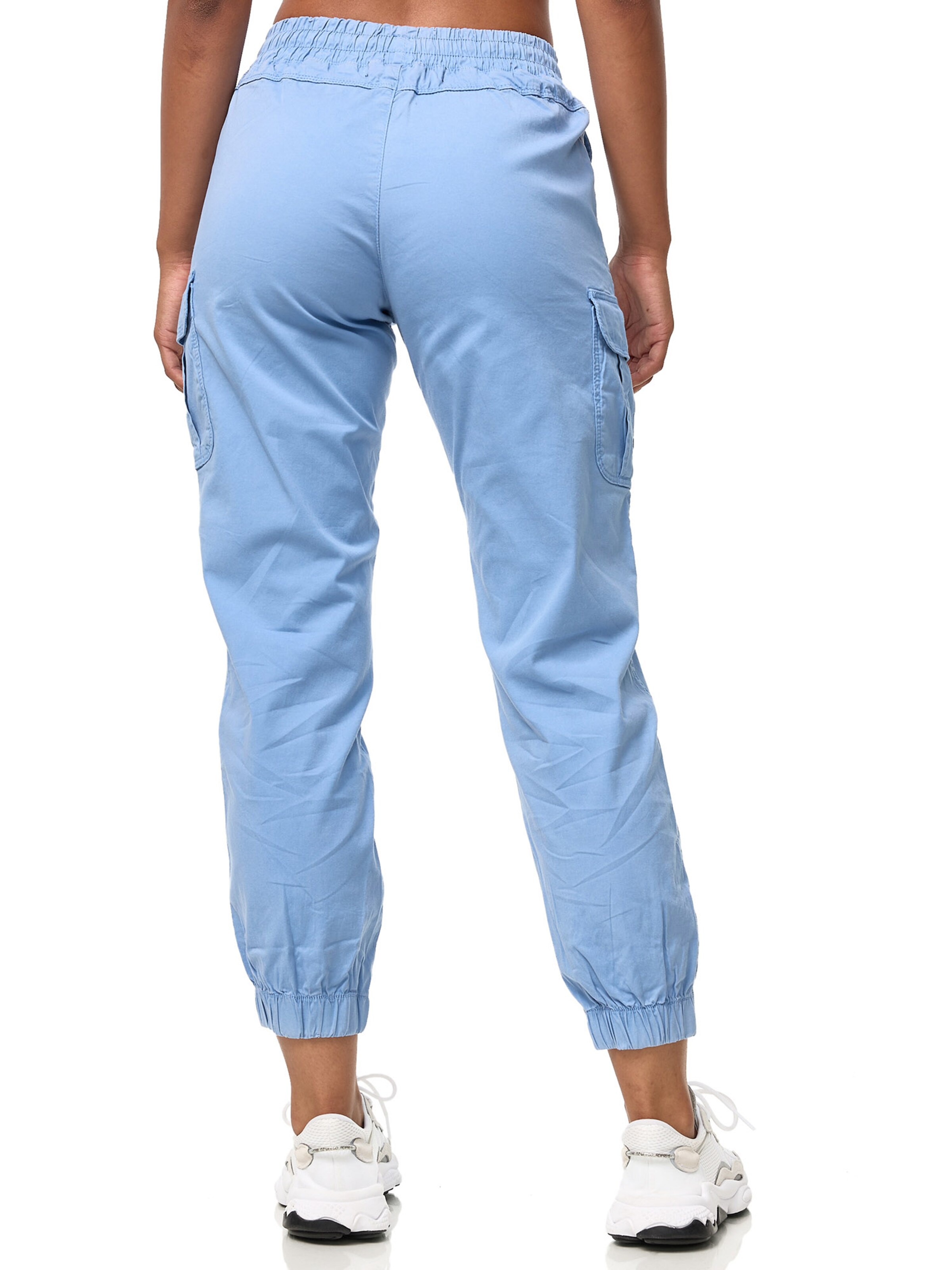 Tazzio Tapered Cargobroek 'F600' in Blauw