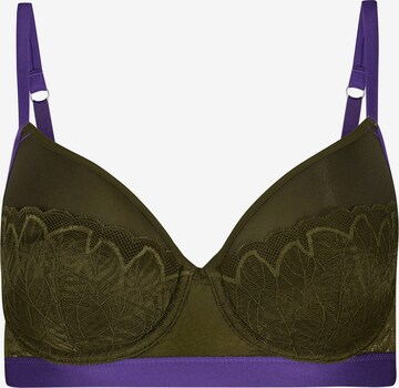 T-shirt Reggiseno 'Spacer' di Skiny in verde: frontale