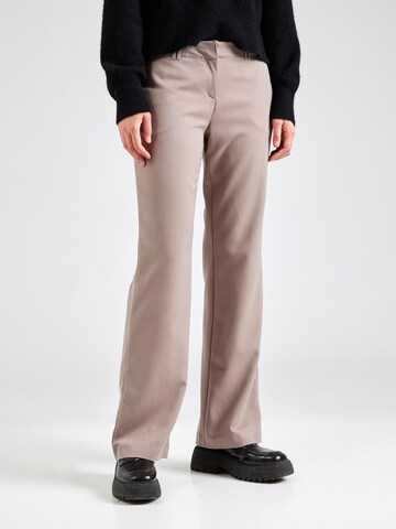 Monki Flared Broek in Beige: voorkant