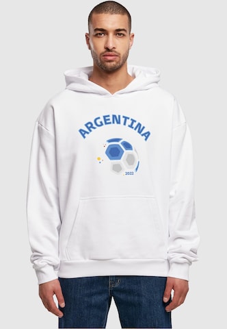 Merchcode Sweatshirt 'Argentina Football' in Wit: voorkant