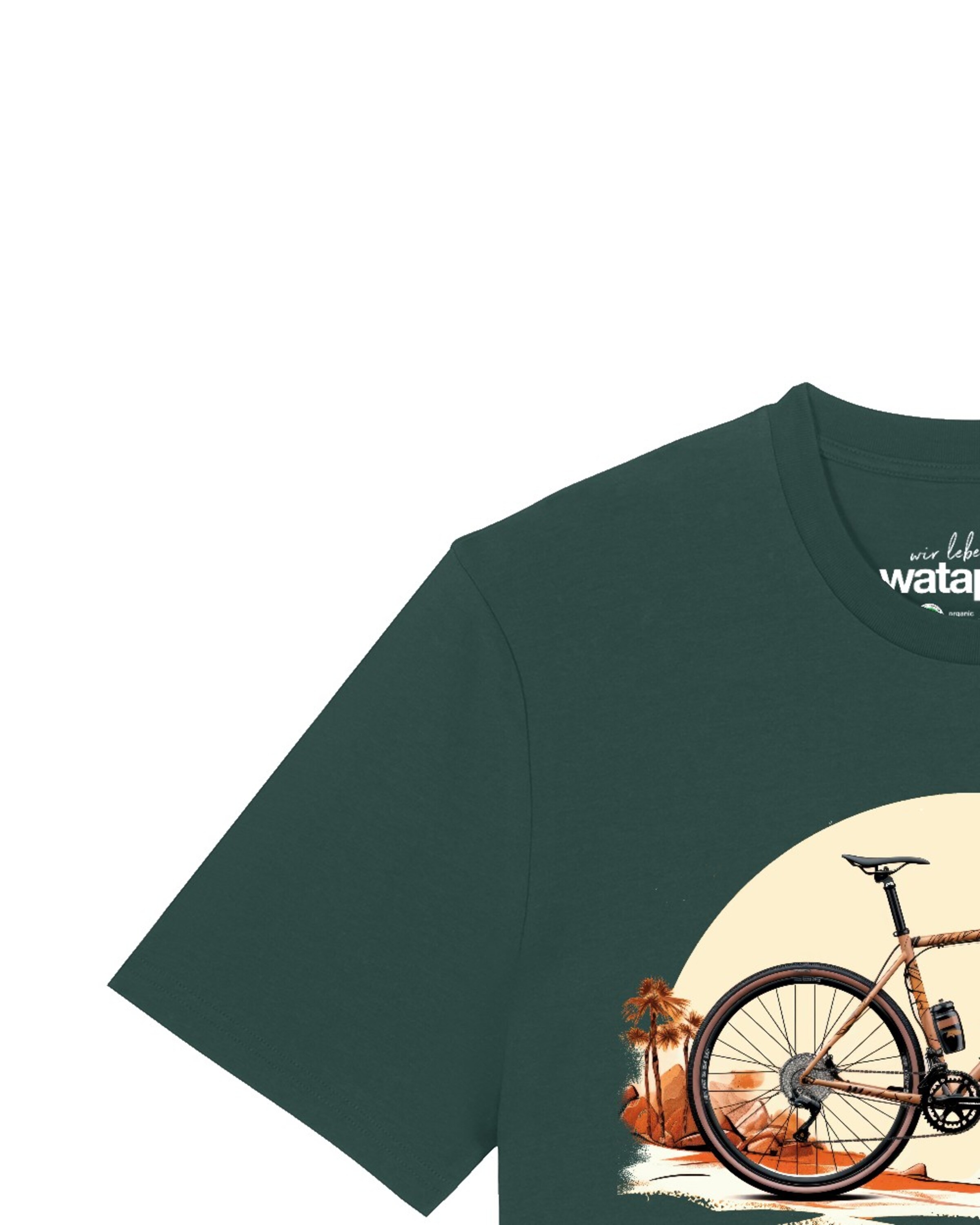 T-Shirt 'Gravelbike' Watapparel en vert