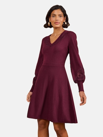 Robes en maille love & roses en rouge : devant
