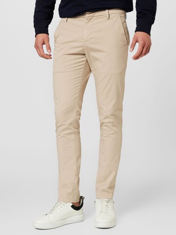 Dondup Regular Chino trousers in Beige: front