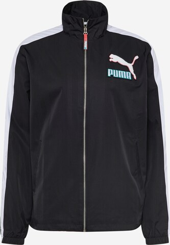 Giacca di mezza stagione 'T7 Fandom' di PUMA in nero: frontale