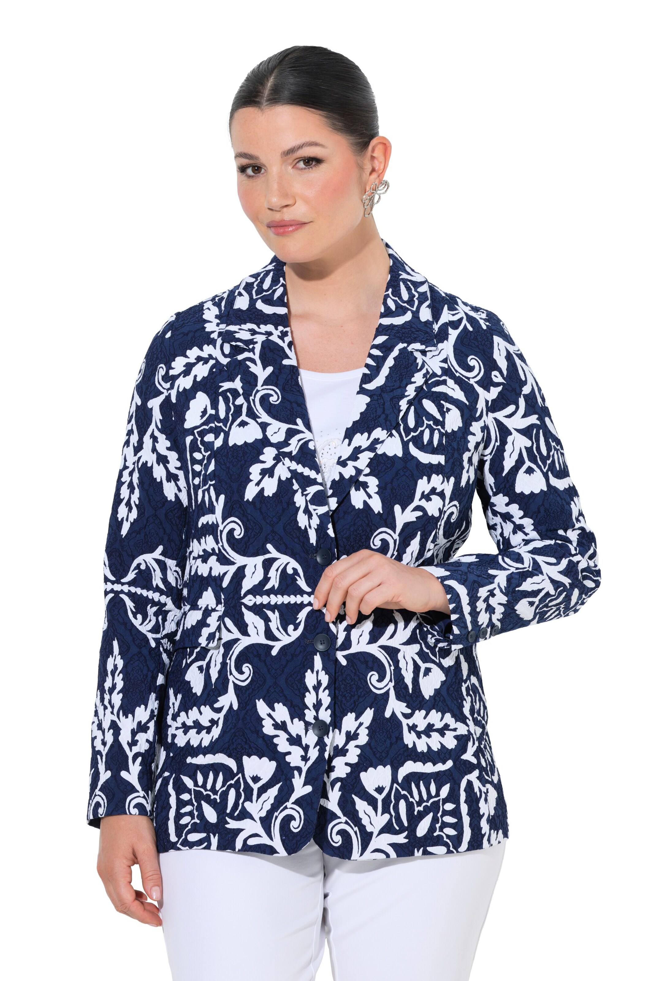 Ulla Popken Blazer in Blau: Vorderseite