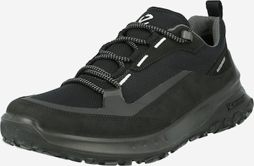 ECCO Platform trainers in Black: front