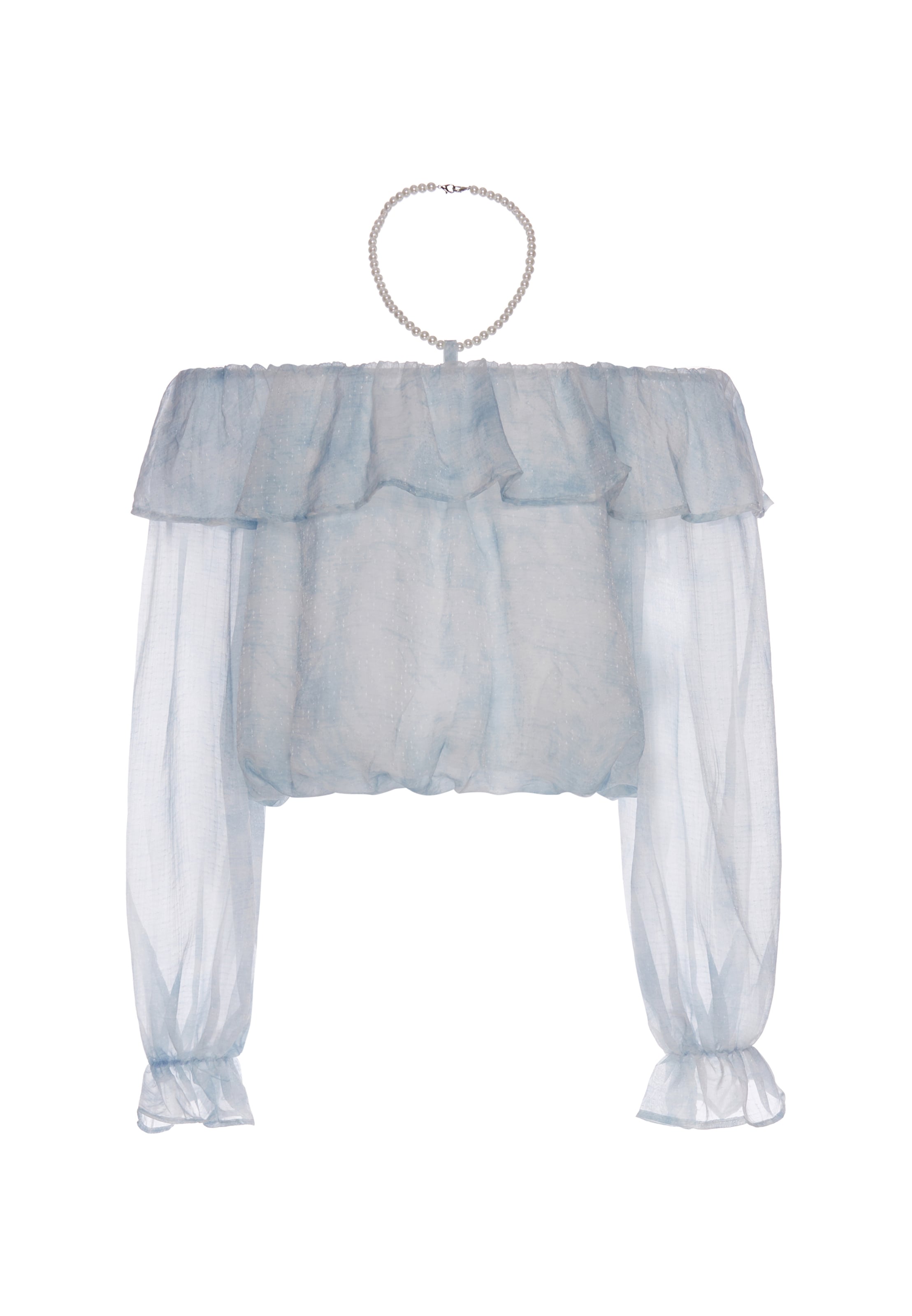 usha BLACK LABEL Blouse in Blauw: voorkant