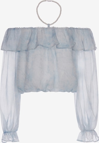 usha BLACK LABEL Blouse in Blauw: voorkant