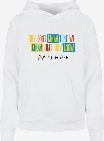 ABSOLUTE CULT Sweatshirt 'Friends - They Don't Know' in White: front
