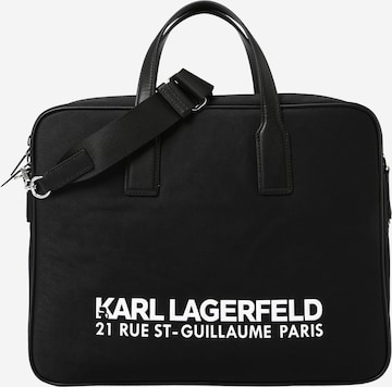 Karl Lagerfeld - Mala de portátil em preto: frente