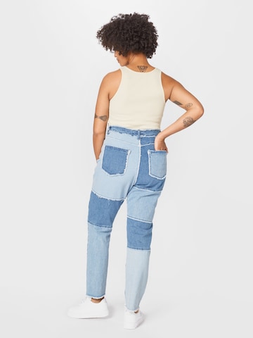 Missguided Plus Regular Jeans 'FRAY' in Blau