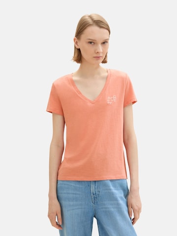 TOM TAILOR DENIM T-Shirt in Orange: predná strana