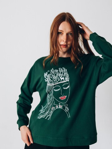RADADA Sweatshirt 'BREATH THE EARTH' in Grün