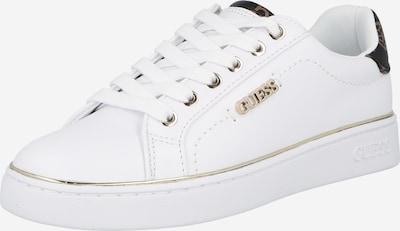 GUESS Sneaker low 'BECKIE' i brun / sort / hvid, Produktvisning