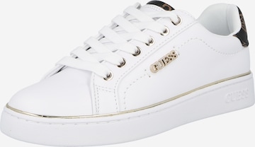 GUESS - Sapatilhas baixas 'BECKIE' em branco: frente