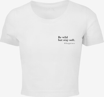Merchcode Shirt 'Happines' in Weiß: predná strana