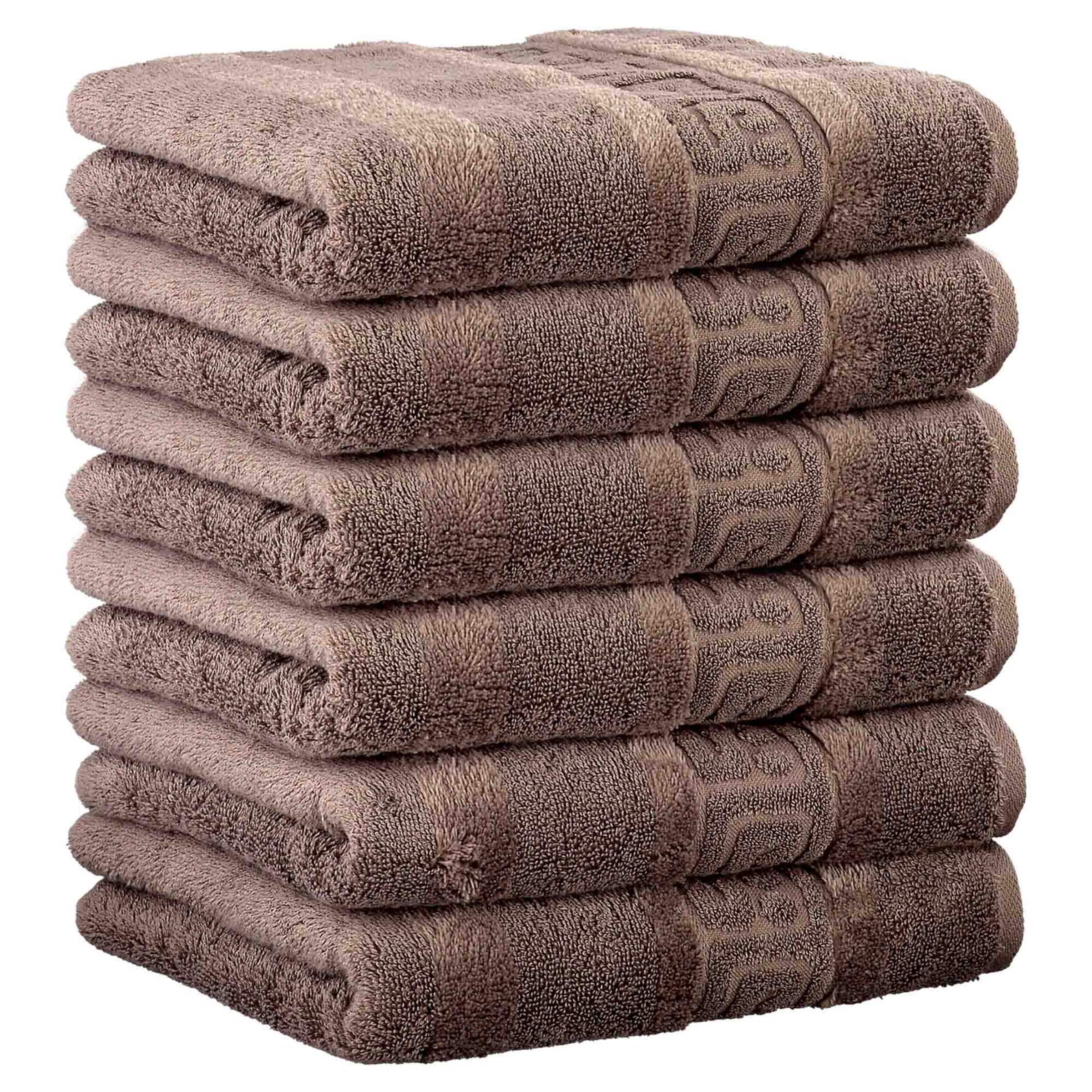 Serviette Cawö en marron : devant