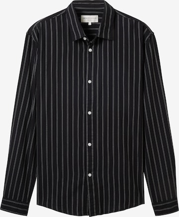 Chemise TOM TAILOR DENIM en noir : devant