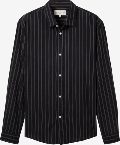 TOM TAILOR DENIM Button Up Shirt in Black / White, Item view