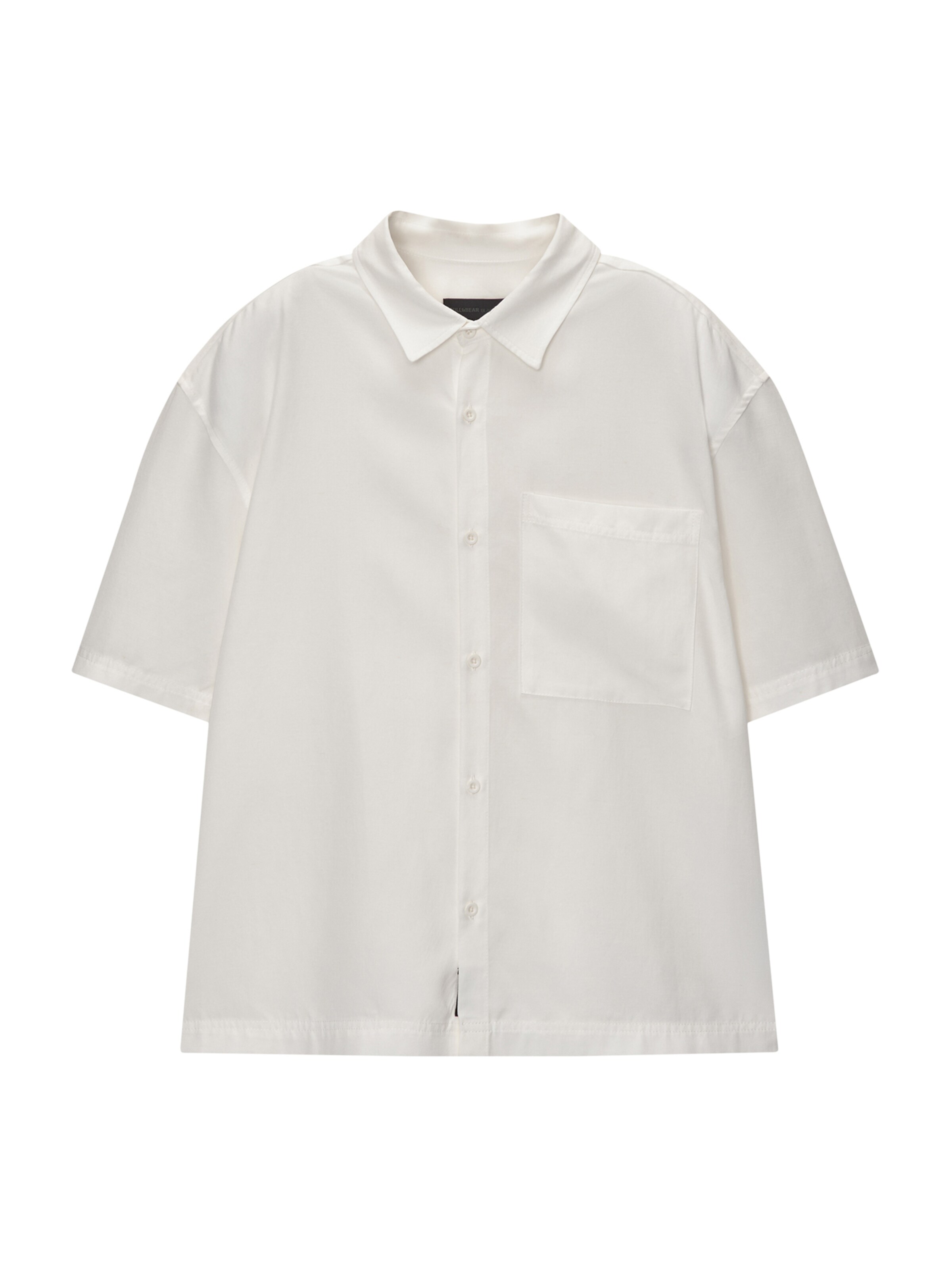 Pull&Bear Comfort fit Srajca | bela barva: sprednja stran