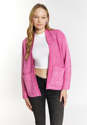 MYMO Knit Cardigan 'Blonda' in Pink: front