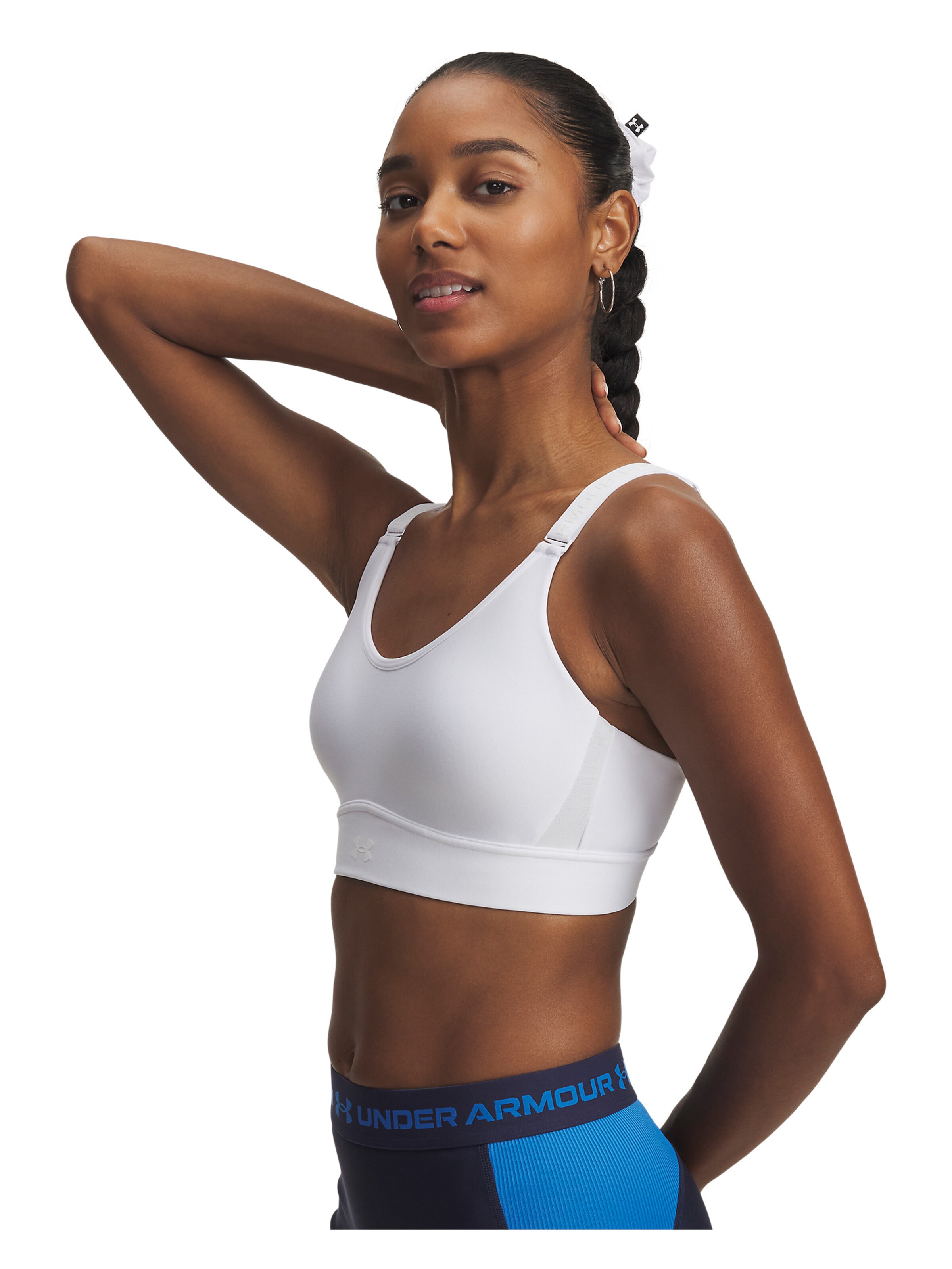 UNDER ARMOUR Bustier Sport bh 'Infinity 2.0' in Wit: voorkant