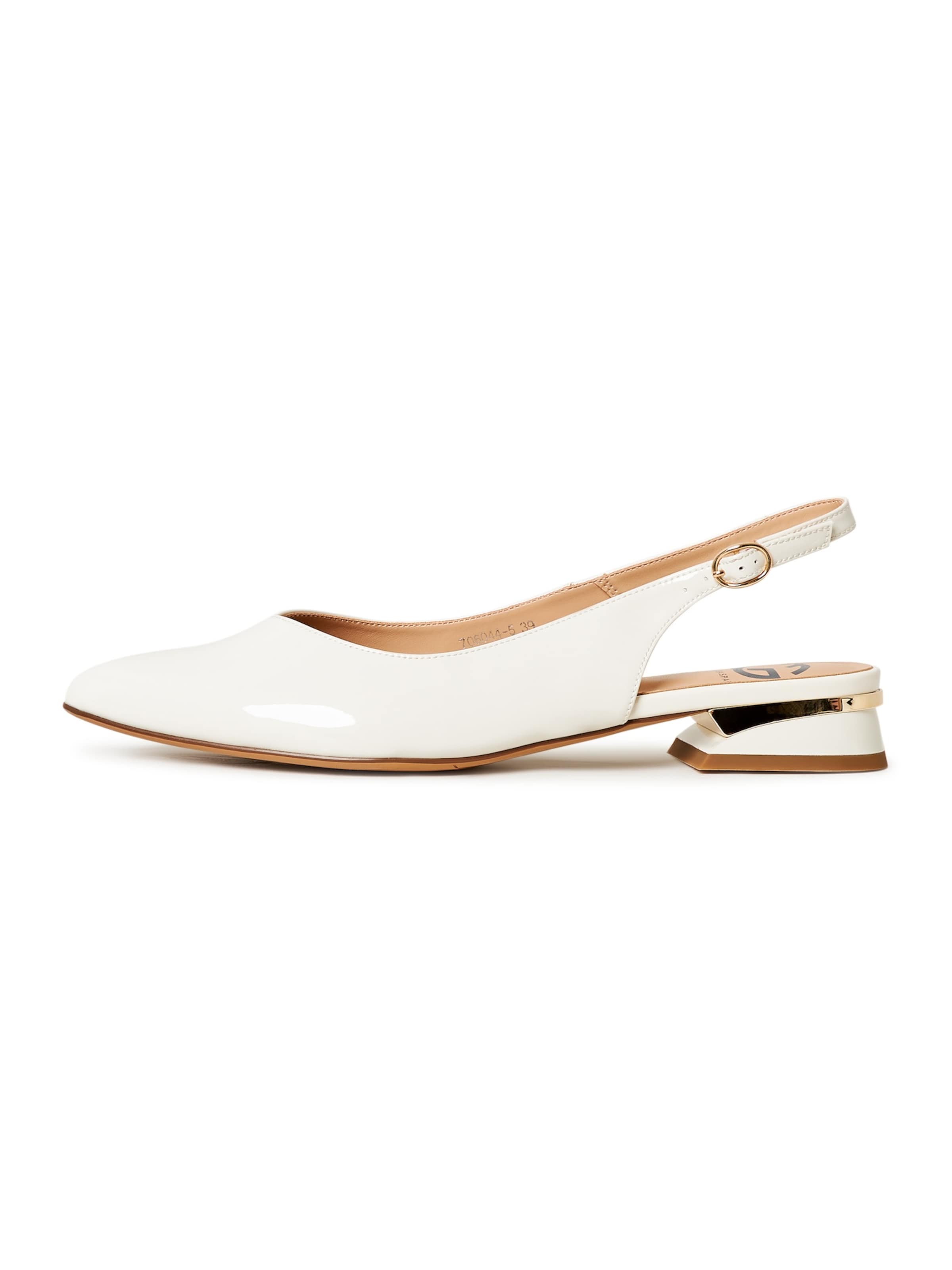 CESARE GASPARI - Sapatos abertos atrás em branco: frente