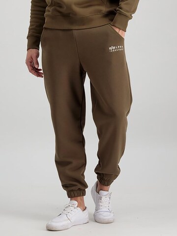 ALPHA INDUSTRIES Regular Pants 'Organics EMB Regular' in Grey