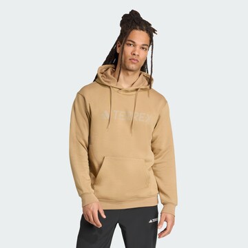 ADIDAS TERREX Sports sweatshirt in Brown: front
